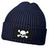 Herren Beanie Wintermütze mit Patch Skull Totenkopf Aufdruck Print Strickmütze Rippstrick Neverless®preview