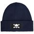 Herren Beanie Wintermütze mit Patch Skull Totenkopf Aufdruck Print Strickmütze Rippstrick Neverless®preview