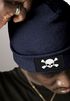 Herren Beanie Wintermütze mit Patch Skull Totenkopf Aufdruck Print Strickmütze Rippstrick Neverless®preview