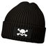 Herren Beanie Wintermütze mit Patch Skull Totenkopf Aufdruck Print Strickmütze Rippstrick Neverless®preview