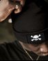 Herren Beanie Wintermütze mit Patch Skull Totenkopf Aufdruck Print Strickmütze Rippstrick Neverless®preview