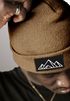 Herren Beanie Wintermütze Patch Aufdruck Berge Wandern Outdoor Print Strickmütze Männer Rippstrick Neverless®preview