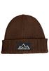 Herren Beanie Wintermütze Patch Aufdruck Berge Wandern Outdoor Print Strickmütze Männer Rippstrick Neverless®preview