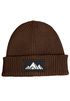 Herren Beanie Wintermütze Patch Aufdruck Berge Wandern Outdoor Print Strickmütze Männer Rippstrick Neverless®preview