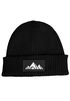 Herren Beanie Wintermütze Patch Aufdruck Berge Wandern Outdoor Print Strickmütze Männer Rippstrick Neverless®preview