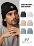 Herren Beanie Wintermütze Patch Aufdruck Schneeflocke Symbol Icon Print Strickmütze Rippstrick Neverless®preview