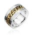 Herren Damen Edelstahl Ring silber gold Ketten Inlay Kettenring Drehring Spinnerpreview