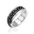 Herren Damen Edelstahl Ring silber Ketten Inlay Kettenring Drehring Spinnerpreview