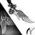 Herren Echtleder Halskette Flügel Engelsflügel Totenkopf Skull Kreuz Cross Ring Biker Anhänger Autiga®preview