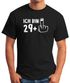 Herren Geburtstags T-Shirt Ich bin 29+ 39+ 49+ 59+ Mittelfinger Fun-Shirt lustiges Geschenk zum runden Geburtstag Moonworks®preview