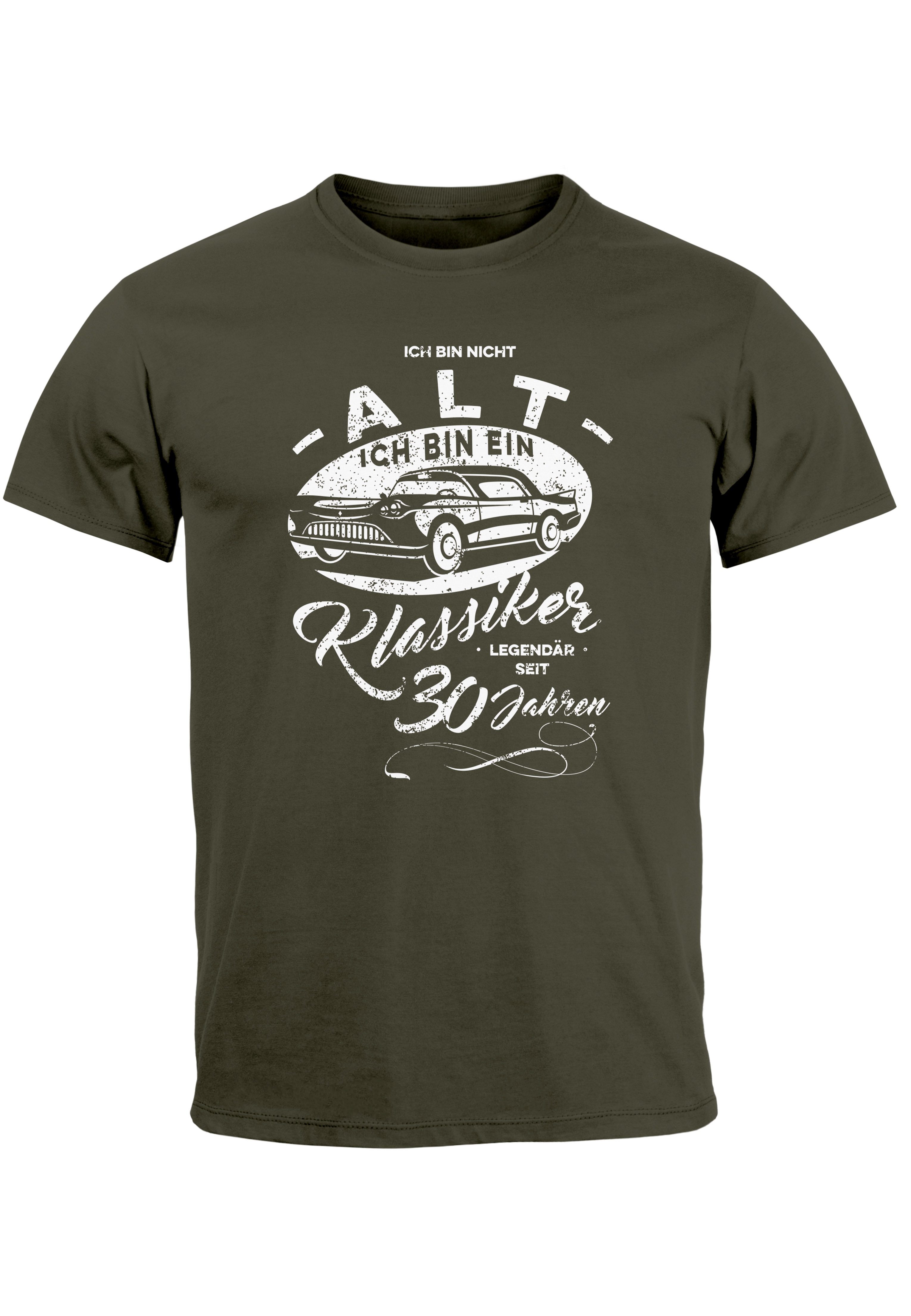 Fun-Spruch T-Shirt „Oldtimer“ – 100% Baumwolle, Größe XXL, Rahmenlos