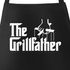 Herren Grill-Schürze The Grillfather Schürze zum Grillen BBQ Baumwoll-Schürze mit Tasche Moonworks®preview