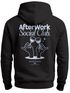 Herren Hoodie After Work Social Club Kapuzensweatshirt mit Gläser-Print Feierabend Streetwear Neverless®preview