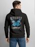 Herren Hoodie Backprint Butterfly Change | Kapuzensweatshirt mit blauem Schmetterling Motivdruck Streetstyle Neverless®preview