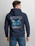 Herren Hoodie Backprint Butterfly Change | Kapuzensweatshirt mit blauem Schmetterling Motivdruck Streetstyle Neverless®preview