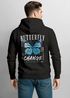 Herren Hoodie Backprint Butterfly Change | Kapuzensweatshirt mit blauem Schmetterling Motivdruck Streetstyle Neverless®preview