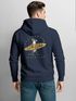 Herren Hoodie Backprint California Surfing Print Otter mit Surfboard Grafik Kapuzen-Pullover Männer Fashion Streetstyle Neverless®preview