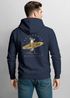 Herren Hoodie Backprint California Surfing Print Otter mit Surfboard Grafik Kapuzen-Pullover Männer Fashion Streetstyle Neverless®preview