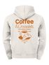 Herren Hoodie Backprint Coffee & Croissants | Frühstücks-Motiv  Kapuzensweatshirt mit Print Schriftzug the breakfast of legends Neverless®preview
