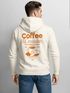 Herren Hoodie Backprint Coffee & Croissants | Frühstücks-Motiv  Kapuzensweatshirt mit Print Schriftzug the breakfast of legends Neverless®preview