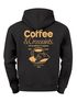 Herren Hoodie Backprint Coffee & Croissants | Frühstücks-Motiv  Kapuzensweatshirt mit Print Schriftzug the breakfast of legends Neverless®preview