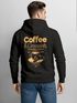 Herren Hoodie Backprint Coffee & Croissants | Frühstücks-Motiv  Kapuzensweatshirt mit Print Schriftzug the breakfast of legends Neverless®preview