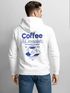 Herren Hoodie Backprint Coffee & Croissants | Frühstücks-Motiv  Kapuzensweatshirt mit Print Schriftzug the breakfast of legends Neverless®preview