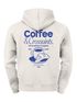 Herren Hoodie Backprint Coffee & Croissants | Frühstücks-Motiv  Kapuzensweatshirt mit Print Schriftzug the breakfast of legends Neverless®preview
