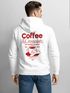 Herren Hoodie Backprint Coffee & Croissants | Frühstücks-Motiv  Kapuzensweatshirt mit Print Schriftzug the breakfast of legends Neverless®preview