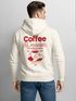 Herren Hoodie Backprint Coffee & Croissants | Frühstücks-Motiv  Kapuzensweatshirt mit Print Schriftzug the breakfast of legends Neverless®preview