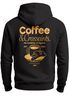 Herren Hoodie Backprint Coffee & Croissants | Frühstücks-Motiv  Kapuzensweatshirt mit Print Schriftzug the breakfast of legends Neverless®preview