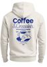 Herren Hoodie Backprint Coffee & Croissants | Frühstücks-Motiv  Kapuzensweatshirt mit Print Schriftzug the breakfast of legends Neverless®preview