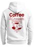 Herren Hoodie Backprint Coffee & Croissants | Frühstücks-Motiv  Kapuzensweatshirt mit Print Schriftzug the breakfast of legends Neverless®preview
