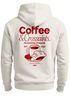 Herren Hoodie Backprint Coffee & Croissants | Frühstücks-Motiv  Kapuzensweatshirt mit Print Schriftzug the breakfast of legends Neverless®preview