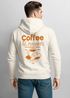 Herren Hoodie Backprint Coffee & Croissants | Frühstücks-Motiv  Kapuzensweatshirt mit Print Schriftzug the breakfast of legends Neverless®preview