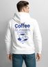 Herren Hoodie Backprint Coffee & Croissants | Frühstücks-Motiv  Kapuzensweatshirt mit Print Schriftzug the breakfast of legends Neverless®preview