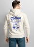 Herren Hoodie Backprint Coffee & Croissants | Frühstücks-Motiv  Kapuzensweatshirt mit Print Schriftzug the breakfast of legends Neverless®preview