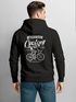 Herren Hoodie Backprint Fahrrad Bike Afterwork Cycling Skelett Grafik Kapuzen-Pullover Männer Fashion Streetstyle Neverless®preview