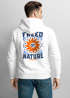 Herren Hoodie Backprint Freed by Nature | Kapuzensweatshirt mit Sonne Motiv Outdoor Design Streetwear Neverless®preview