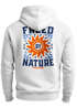 Herren Hoodie Backprint Freed by Nature | Kapuzensweatshirt mit Sonne Motiv Outdoor Design Streetwear Neverless®preview