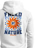 Herren Hoodie Backprint Freed by Nature | Kapuzensweatshirt mit Sonne Motiv Outdoor Design Streetwear Neverless®preview
