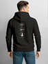 Herren Hoodie Backprint Nature Symbole | Kompass | Berge | Baum Outdoor Männer Fashion Streetstyle Neverless®preview