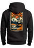 Herren Hoodie Backprint Outdoor Stay Positive Berge Adventuremotiv Kapuzen-Pullover Männer Fashion Streetstyle Neverless®preview