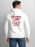 Herren Hoodie Backprint Palm Cocos | Kapuzensweatshirt mit Surf Dog Motiv Wave Lovers Club Beach Streetwear Fashion Neverless®preview