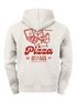 Herren Hoodie Backprint Pizza Eat a Slice | Kapuzensweatshirt mit Fun Food Print Streetwear Style Neverless®preview
