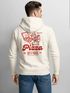 Herren Hoodie Backprint Pizza Eat a Slice | Kapuzensweatshirt mit Fun Food Print Streetwear Style Neverless®preview