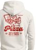 Herren Hoodie Backprint Pizza Eat a Slice | Kapuzensweatshirt mit Fun Food Print Streetwear Style Neverless®preview