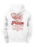 Herren Hoodie Backprint Pizza Lovers Club | Kapuzensweatshirt mit Pizza Print Retro Food Design Neverless®preview