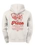 Herren Hoodie Backprint Pizza Lovers Club | Kapuzensweatshirt mit Pizza Print Retro Food Design Neverless®preview
