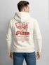 Herren Hoodie Backprint Pizza Lovers Club | Kapuzensweatshirt mit Pizza Print Retro Food Design Neverless®preview